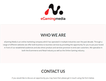 Tablet Screenshot of egamingmedia.com